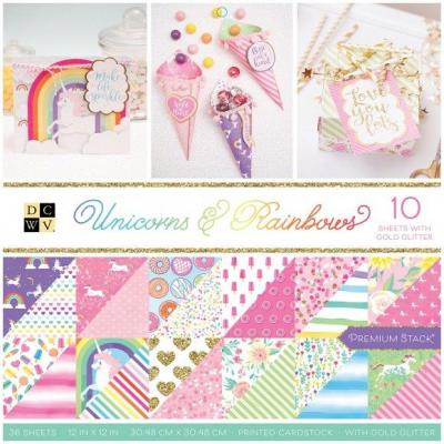 American Crafts DCWV - Unicorns & Rainbows